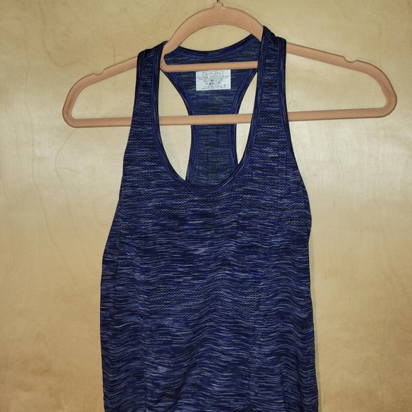 Athleta Blue Purple Razorback Gathered Front Sports Tank Top Women Size S - Picture 6 of 9